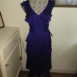 Adrianna Papell amethyst flutter dress
